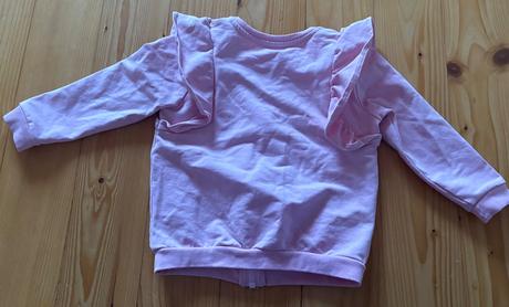 Bledoruzova mikina s volanmi top stav, pepco,98