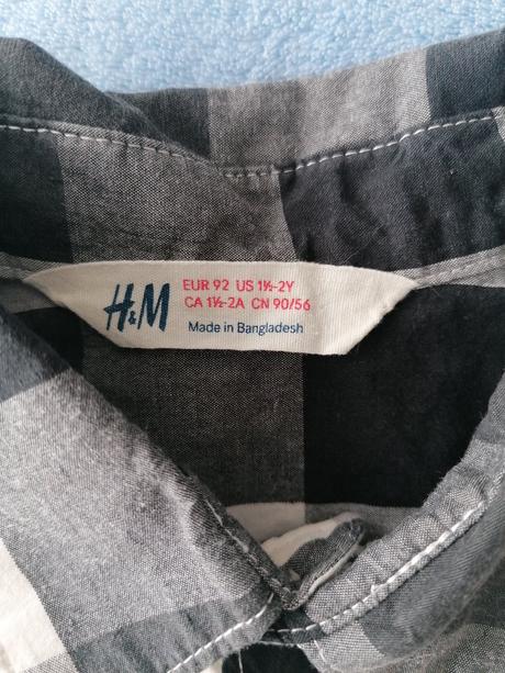 Karovana košeľa, h&m,92