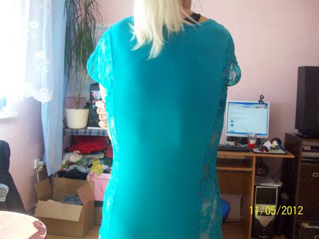 Zelené tričko s krajkou m/l, m