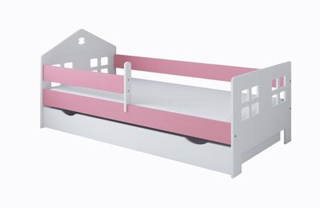 Posteľ domček so šuflíkom a matracom 180 iné farby, šírka (cm): 80,dĺžka (cm): 180