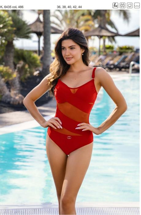 Dámske luxusné plavky červené, 36 - xxxl