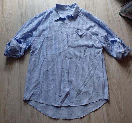 Bielo modro pásikavá košeľová blúzka, v. xl/xxl, 46 - xxl