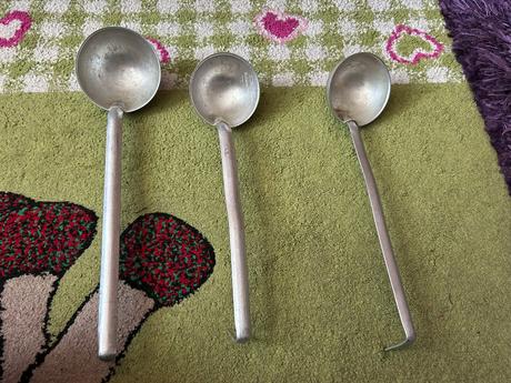 Sada 3 ks väčších hliníkových naberačiek, 