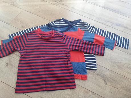 Tričká dlhý rukáv, h&m,86
