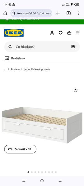 Akú zábranu zvoliť na posteľ Brimnes?