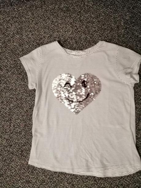 Tričko s flitrami, h&m,146