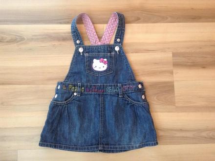 Rifľové šaty hello kitty, 80/86, 9-12-18m, h&m,80