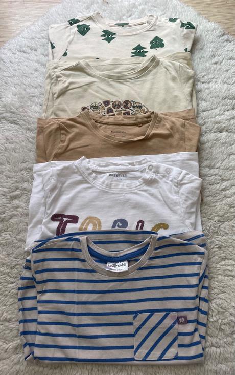 Mix bavlnenych triciek s dlhym rukavom 98, 98