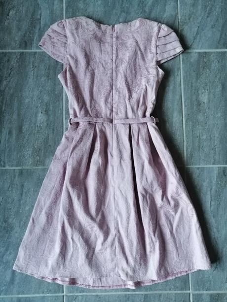 Ružové sviatočné šaty s 3d vzorom,v170/36, 170