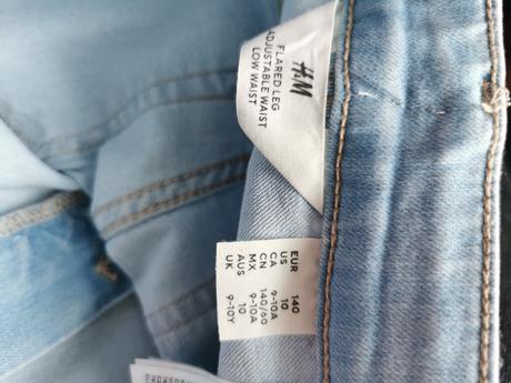 Dievčenské rifle, h&m,140