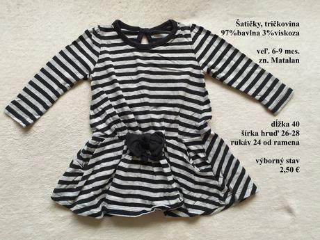 Letné pásikové šatičky, matalan,74