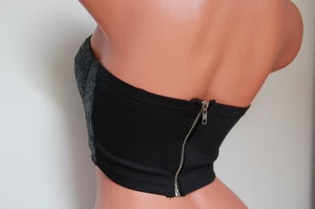 Čierny flitrovaný bralett s, s