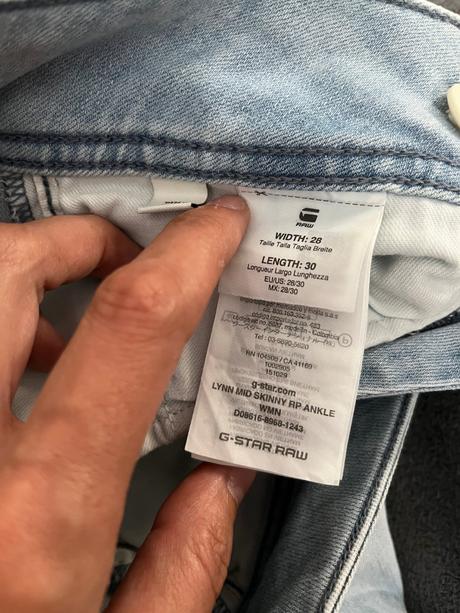 Bledomodré rifle g-star raw, g-star raw,m