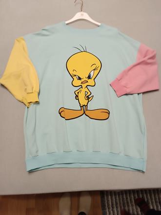 Farebná oversize mikina tweety,