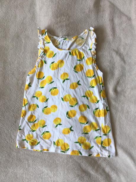 Tričko/ tielko s citrónom 134/140, h&m,134
