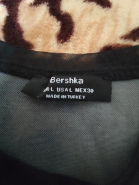 Priesvitný top s plameňmi, bershka, veľ. l stav ak, bershka,l