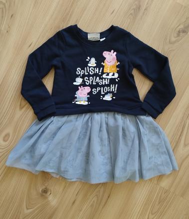 Bavlnené šaty peppa pig, lupilu,104