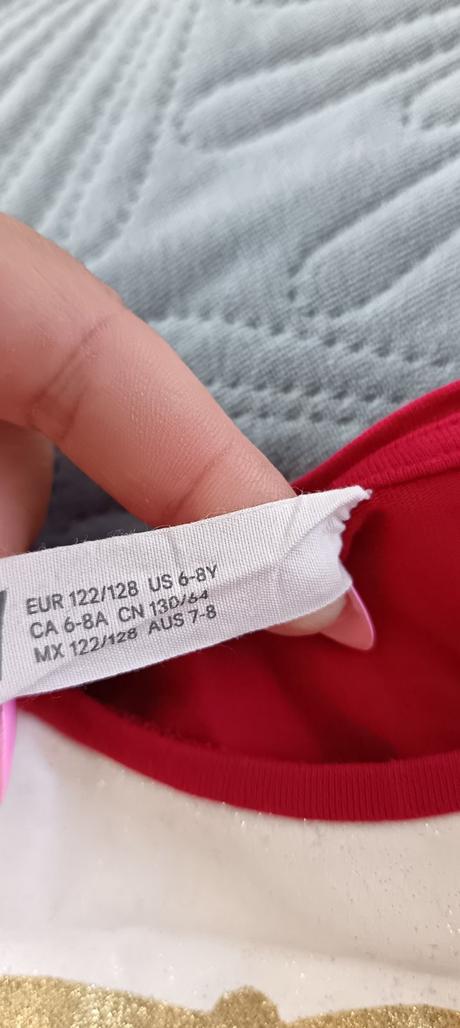 Vianočné tričko s dlhým rukávom, h&m,128