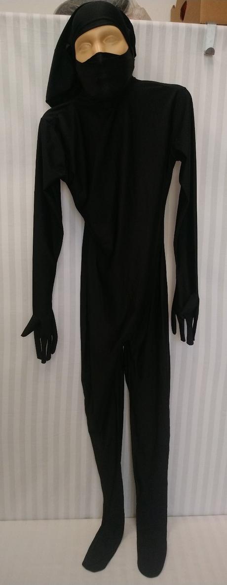 Kostým halloween neviditeľný - čierny, fundelia,