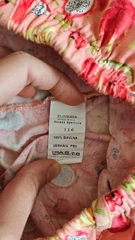 1xprané bavlnené pyžamko zn.slovenka veľ.116, slovenka,116