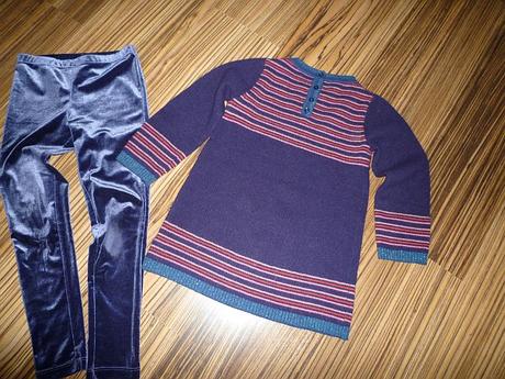 Zamatové fialové legíny monson v. 6/8r., 116