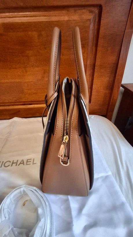 Bielo hnedá kabelka michael kors, michael kors