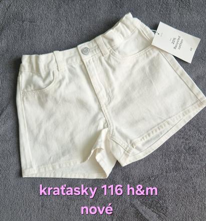 Kraťasky 116, h&m,116