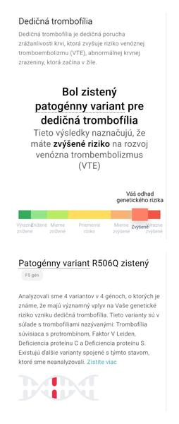 Aké sú riziká dedičnej trombofílie podľa DNA testov?