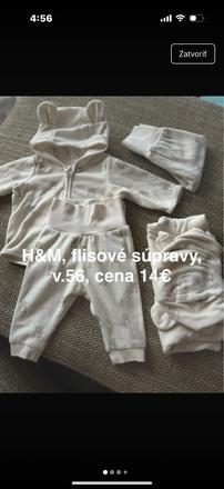 Krásne flisové súpravy pre dvojičky v.56, 56