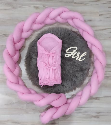 Vrkoč - pletený mantinel do postieľky, šírka (cm): 30,dĺžka (cm): 100