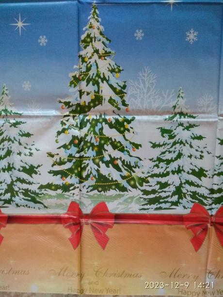 Vianocny obrus pvc, umyvatelny, 