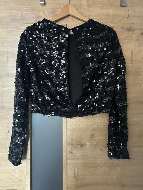 Flitrovaný top, h&m,xs