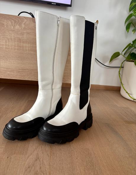 Dámske kožené čižmy veľkosť 36, zn. liu jo, liu jo,36