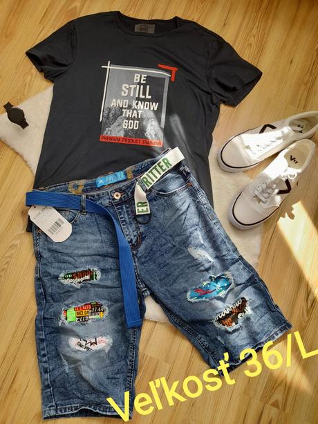 Pánske džínsové kraťasy - rôzne druhy a veľkosti, 32 / 34 / 36 / l / m