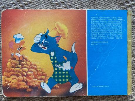 Retro staré leporelo tom a jerry kuchármi 1990, 