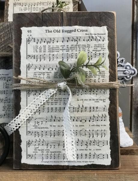 Starý notový papier 5 ks,