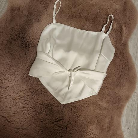 Xs/s satenovy crop top, stradivarius,xs