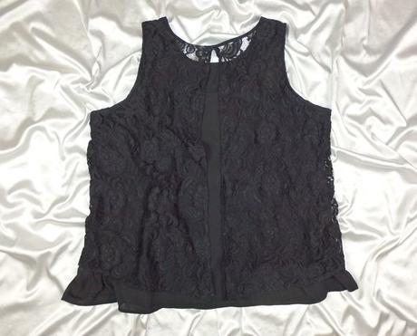 Kvalitný čipkovaný top, xl