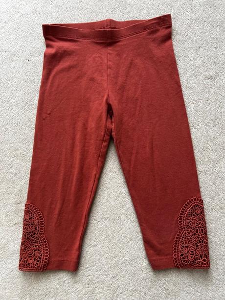 Trojštvrťové leginy tehlovej farby, palomino,116