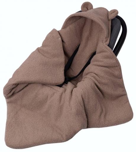 Oteplený fusák, deka s kapucňou do autosedačky bar,