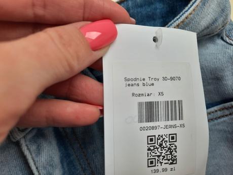 Džínsové modré nohavice, xs