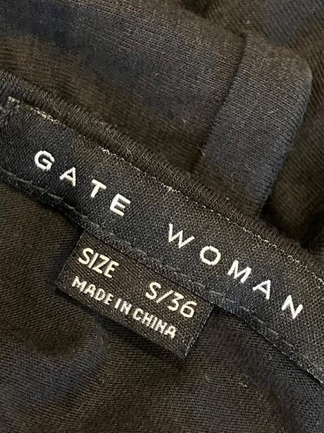 Dámske čierne tričko s potlačou paris (36), gate,s