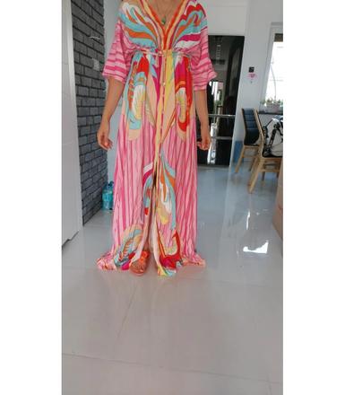 Letne maxi saty beach s vadou,