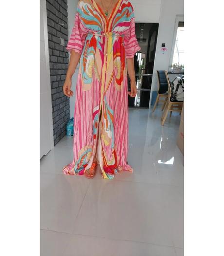 Letne maxi saty beach s vadou,