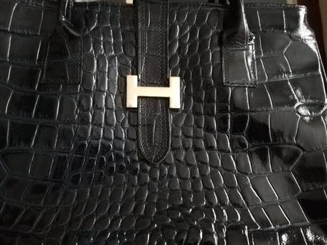 Modrá kabelka imitacia hadej kože,