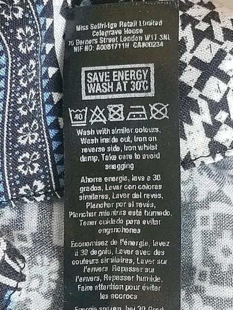 Dámsky modro čierno biely top, miss selfridge, miss selfridge,xs