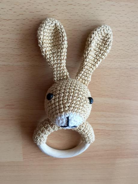 Háčkovaná hrkálka / kusadlo / hryzadlo,