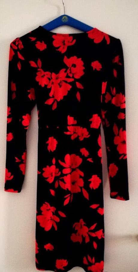 Orsay červeno-čierne dámske kvetované šaty (nové), orsay,m / s