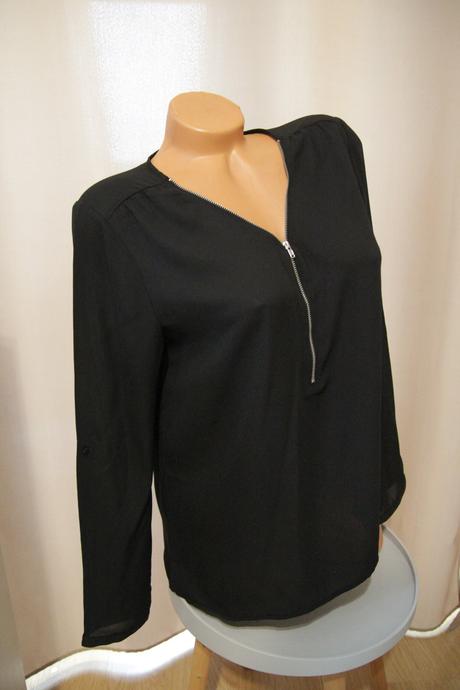 Čierna blúzka so zipsom, l, l