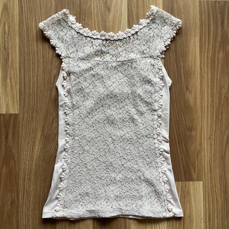 Svetle ruzovo bezove tricko cipkovane express, xs